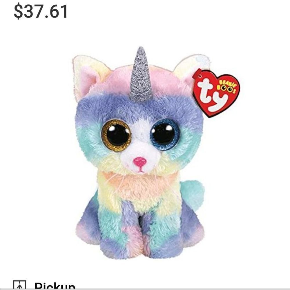 TY Beanie Boos 6" Heather Uni-Kitty, Perfect Plush!